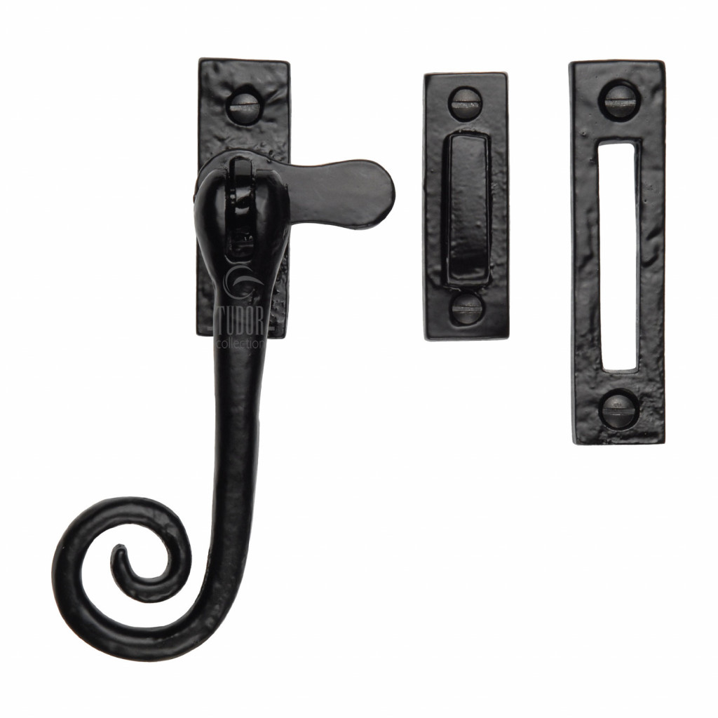 M Marcus Tudor Rustic Black Reversible Monkey Tail Design Casement Window Fastener